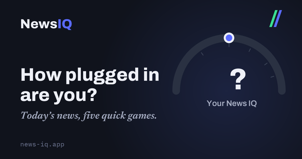 NewsIQ: How plugged in are you?